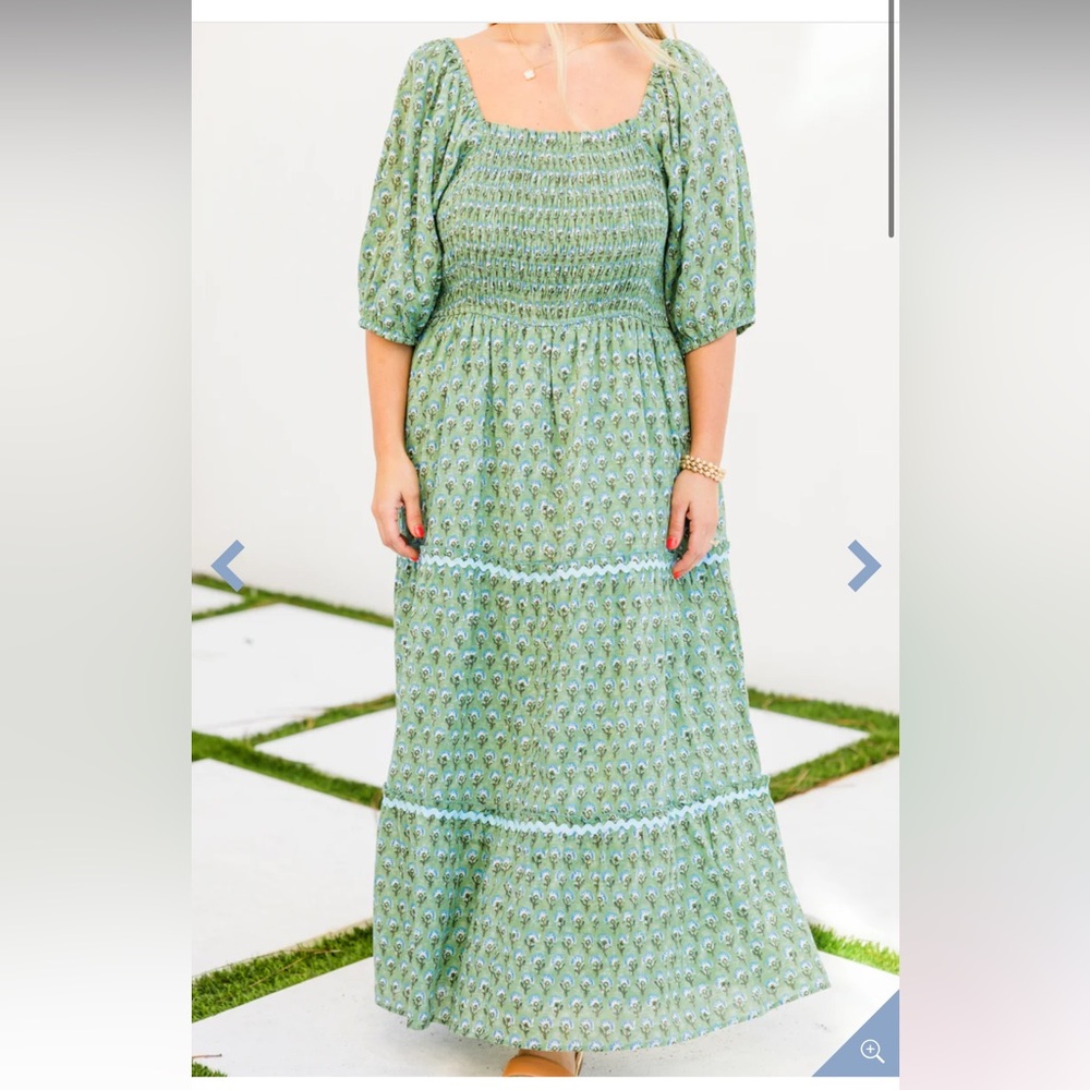 Chic Soul Green Maxi Dress